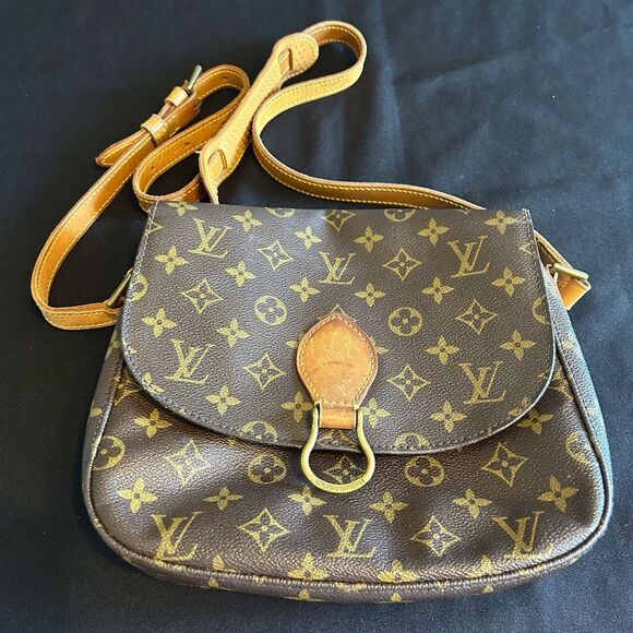 Louis Vuitton St Cloud Brown Monogram Crossbody Bag Vintage Good Authentic - Picture 4 of 16
